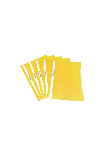 Umix A4 plastic folder with rails and perforations, yellow, 50 pcs/set