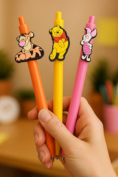 excarpin Sevimli Winnie the Pooh Karakterli Üçlü Kalem Takımı