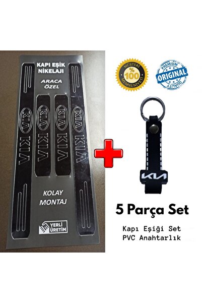 Lazer Store Kia Bongo ile Uyumlu Kapı Eşiği ve Kauçuk Anahtarlık Set