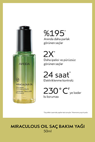 Aveda Işıltılı Saçların Sırrı Miraculous Oil Saç Bakım Yağı 50ml, Nutriplenish Bakım Kremi 30ml Hediyeli
