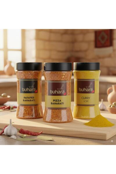 Buhara (Pizza,Patates,Köri) Baharat 3'lü Set