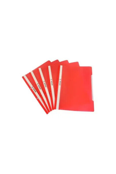 Umix A4 plastic folder with rail and perforations red 10pcs/set