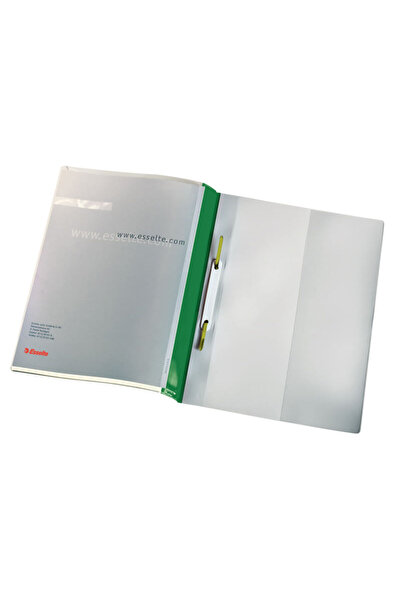 Esselte Panorama green plastic rail file