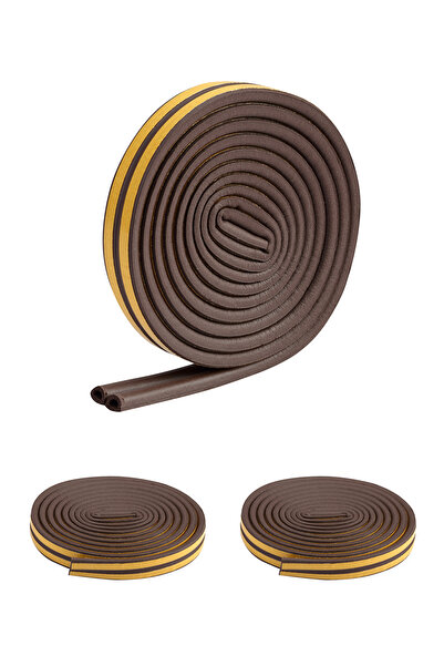 Lawazim شريط مانع تسرب حلزوني، عبوة من 6 قطع، بطول 2.5 متر، مصنوع من رغوة ذاتية اللصق، عازل مقاوم للعوامل الجوية للأبواب والنوافذ