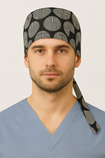 mirach Labyrinth Pattern Cap Unisex Doctor Nurse Physiotherapist Medical Chef Veterinarian Cap