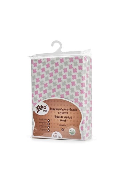 XKKO Σεντόνι από μπαμπού 60x120 cm Ροζ σταυρός