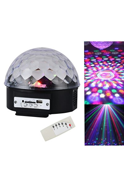 zola MP3 disco projector bulb, 6 multi-colored LEDs, 230V, remote control, 18W, 18x18x15 cm