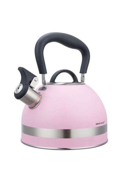 Kinghoff Fierbător cu fluierat KH 1856, 1,8 l, Inducție, Mâner termoizolant, Roz