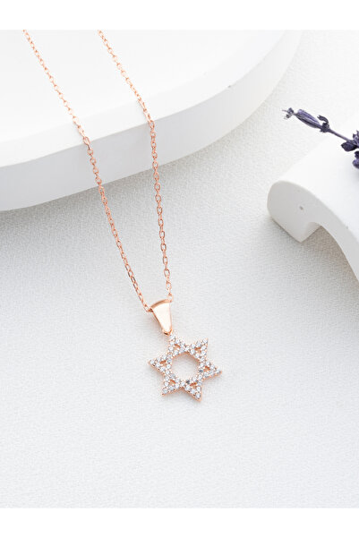Two Arts Jewelry Kadın 925 Ayar Gümüş Davut Yıldızı Kolyesi | Hediye Kutusunda