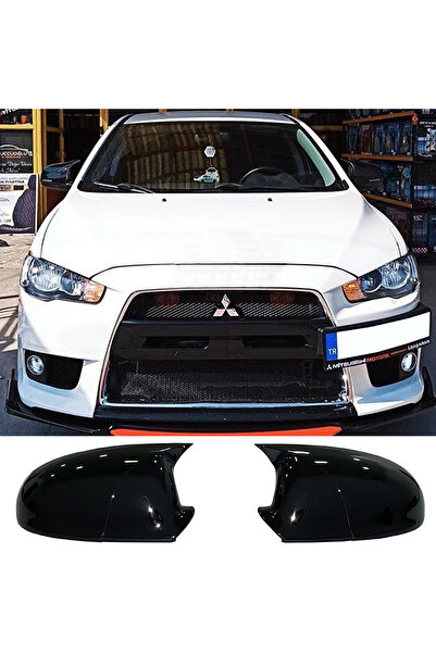 AkmTuning Mitsubishi Lancer Batman Yarasa Ayna Kapağı Parlak Siyah ABS 2008 2...