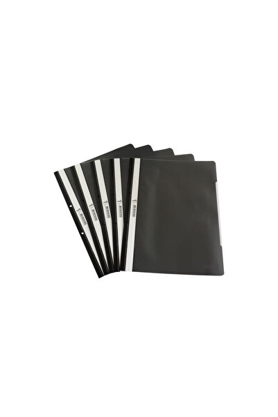 Umix A4 plastic folder with rails and perforations, black, 50 pcs/set