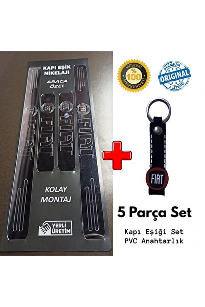Lazer Store Fiat Linea ile Uyumlu Kapı Eşiği ve Kauçuk Anahtarlık Set
