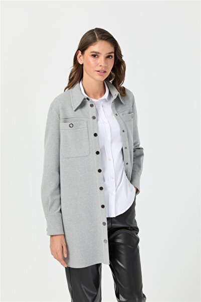 Esswaap Yumuşak Dokunuşlu Ceket Gri