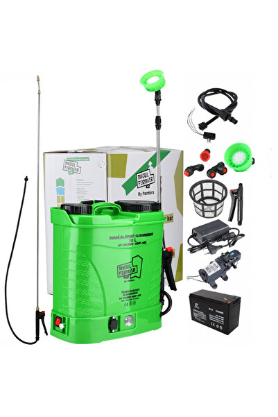 Golden Fish Pompă de irigare cu baterie Little Farmer de Pandora 12 L, 12 V, 5,5 bar + Lance extensibilă 2,8 m