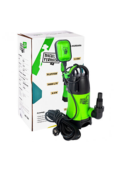 Golden Fish Pompă de apă murdară cu plutitor, 1,1 kW, 18500 l/h, 9,5 m