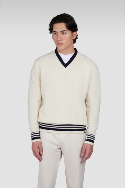 PAUL&SHARK سترة صوفية بياقة دائرية من النايلون