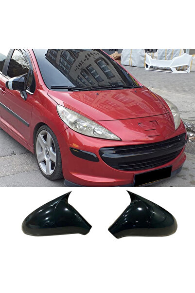 AkmTuning Peugeot 207 Batman Yarasa Ayna Kapağı Parlak Siyah ABS 2006 2007 20...
