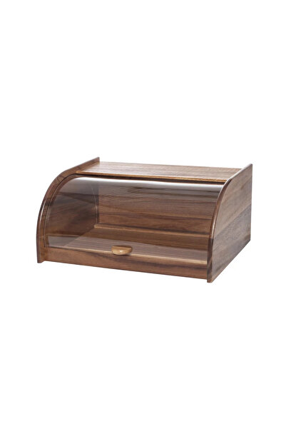 Billi Wooden Bread Box With Sliding Acrylic