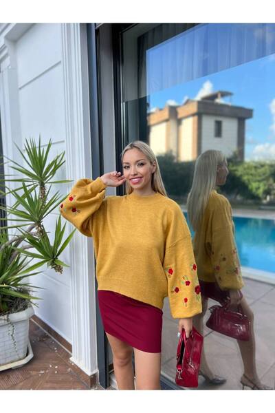 For Angels Embroidered Oversize Knitwear Sweater