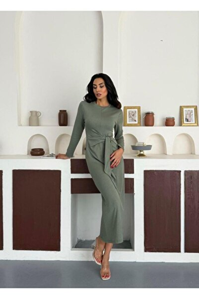 Elaxi Side Tie Modal Fabric Long Dress
