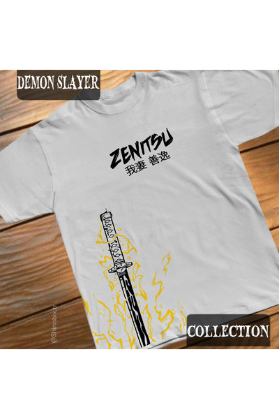 SHINOBIX Demon Slayer Anime Zenitsu Agatsuma the Blinding Flash Printed Overs...