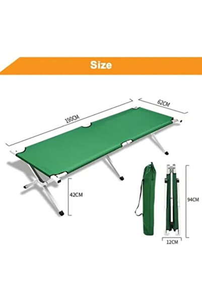 Generic Folding Outdoor Camping Cot, Extra Wide Travel Sleeping Bed with Carry Bag