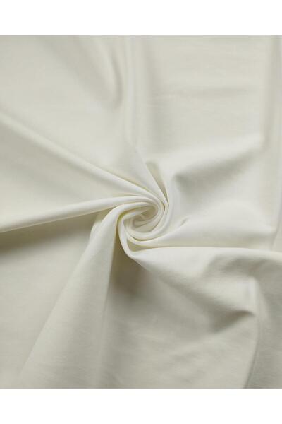 Kumaş Parça Interlock Steel Knitted Fabric in Ecru Color (Width 150 cm X Length 210 cm)