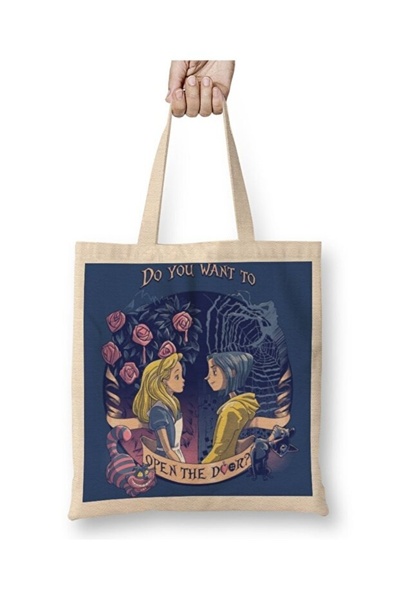 Toyaso Coraline Alice Tote Bag Long Handle Shopping Bag Beach Bag