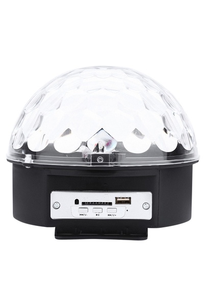 zola MP3 disco projector bulb, 6 multi-colored LEDs, 230V, remote control, 18W, 18x18x15 cm