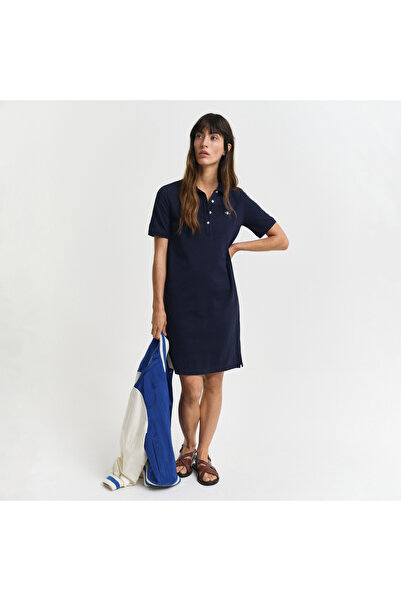 Gant Kadın Lacivert Regular Fit Elbise