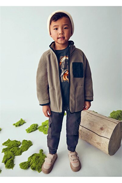 MAYORAL Момчешка суитшърт с цип в цвят Vison 4425