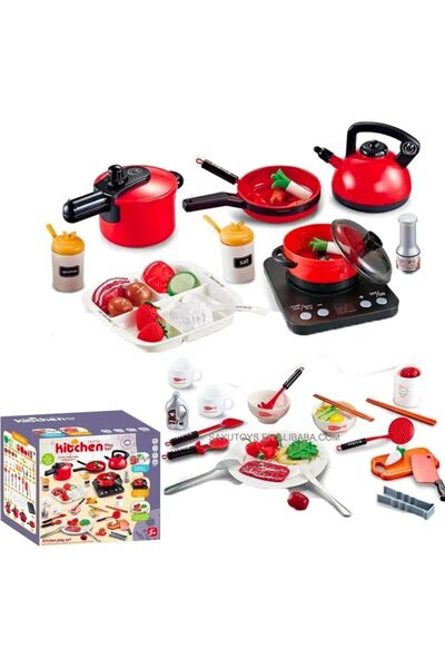 REZZOSS NEW Kitchen Pretend Play Toys, 52 PCS Cooking Toy Set