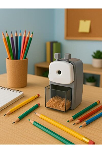 Brons 5-Stage Desktop Pencil Sharpener with Arm Gray Br-5504