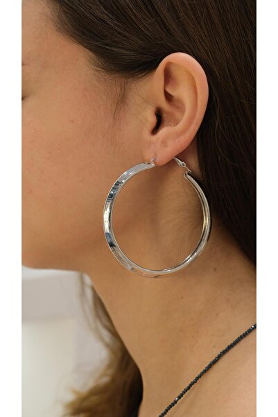 Jerie Bombeli Büyük Boy Halka Küpe