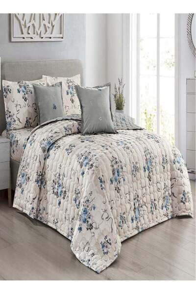 Moon Compressed Quilt Set for Two People, 6 Pieces, Size 250x230 cm
