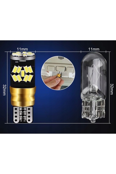zola Canbus LED bulb, Zola, W5W T10, 27 LEDs, 12/24 V, 6000 K, 360° luminous flux
