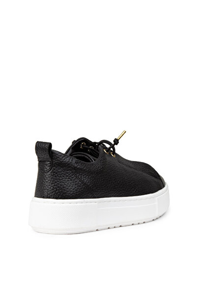 Deery Women's Black Genuine Leather Sneaker Shoes