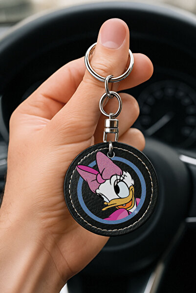 Cekuonline سلسلة مفاتيح سوداء مصنوعة يدويًا من الجلد المزخرف للسيارة/المركبة/...