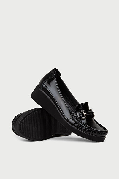 Deery Women's Genuine Leather Black Casual Shoes