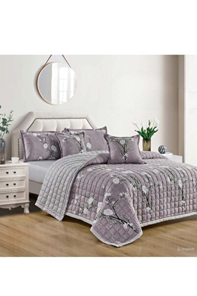 Mark Double Bed Quilt Set Floral Compressed 6-Piece Size 250x230 cm