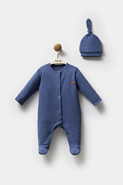 Tolzan Moi noi navy blue romper with hat mnb1251