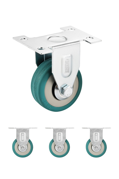 Lawazim مجموعة عجلات BMB 50 مم مكونة من 4 قطع - عجلات صلبة ثابتة شديدة التحمل...