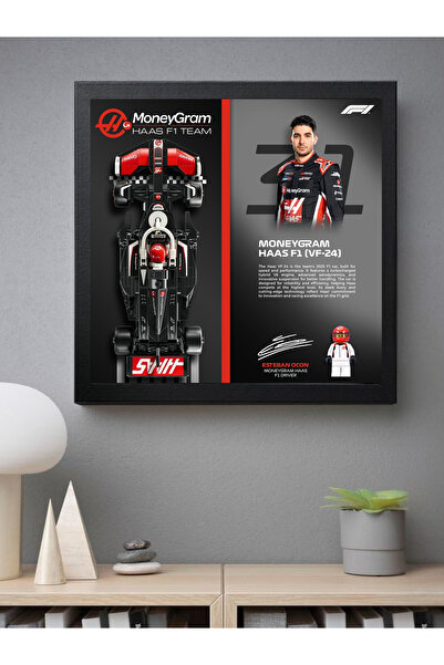 artevelle MoneyGram Haas F1 VF-24 Yarış Arabası (242 Parça) – Esteban Ocon Tasarımlı Tablo (Legolu/Arabalı)