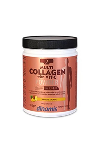 Alfa Dinamis Multi Collagen with Vit C Toz Ananas Aromalı 315 gr