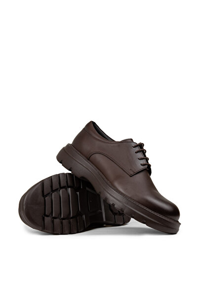 Deery Erkek Kahverengi Hakiki Deri Günlük Ayakkabı