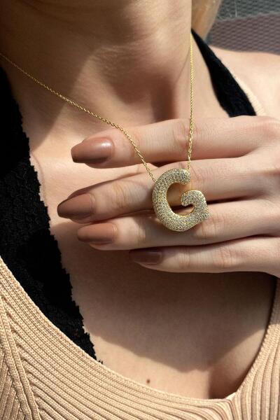 Spossy Silver Jewelry Bombeli G Harf Kolye