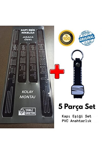 Lazer Store Seat Toledo ile Uyumlu Kapı Eşiği ve Kauçuk Anahtarlık Set