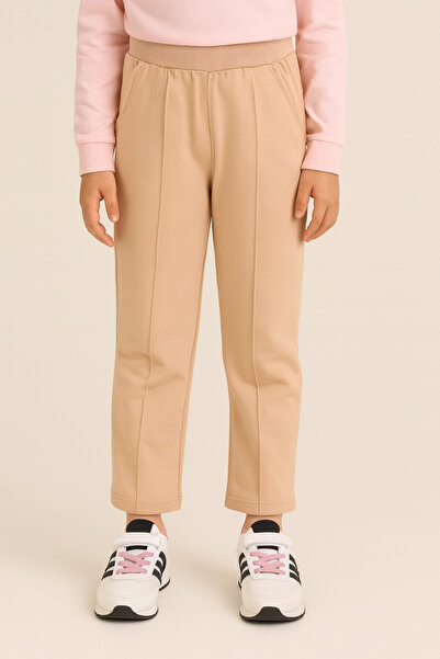 kinderos Girl's Elastic Waist Ribbed Sweatpants - 46463-53