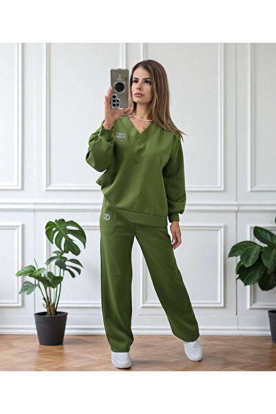 GLAMSI Elegant viscose outfits with rhinestone accessories and anchor neckline