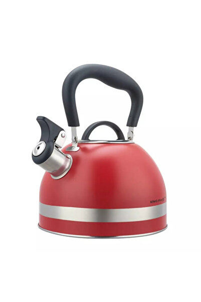 Kinghoff Fierbător cu fluierat KH 1853, 1,8 l, Inducție, Mâner termoizolant, Roșu